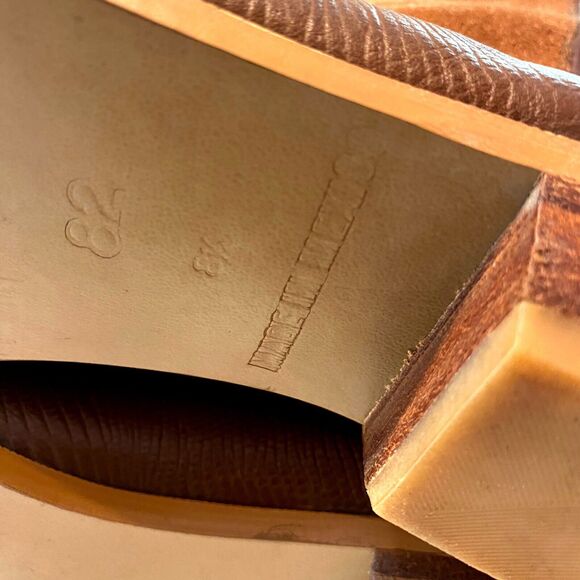 Vintage Chilis Brown‎ Suede Leather and Lizard Exotic Cowboy Boots Size 8.5 - Picture 10 of 12